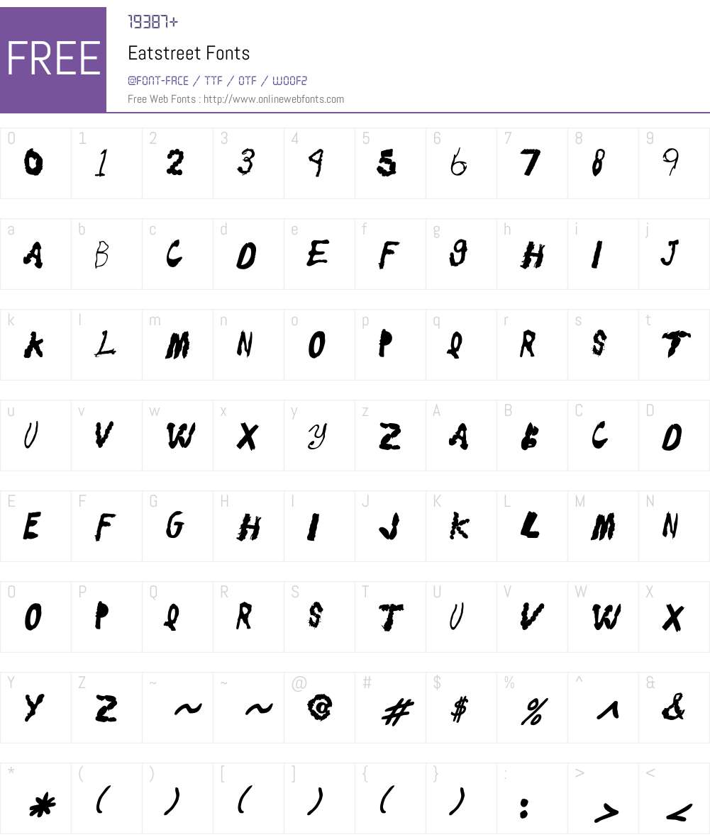 Eatstreet Font Screenshots