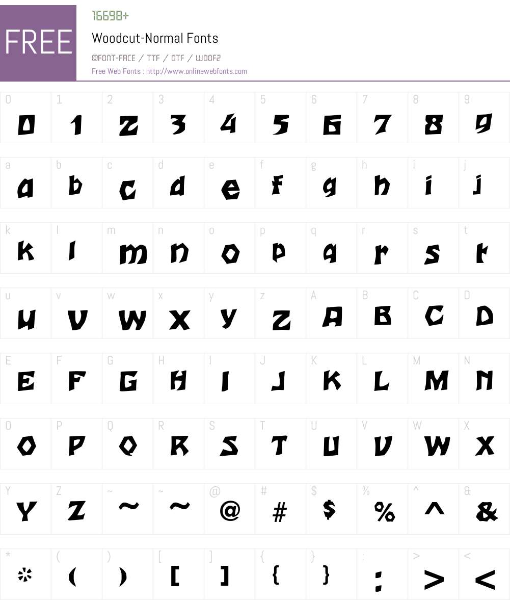 Woodcut Font Screenshots