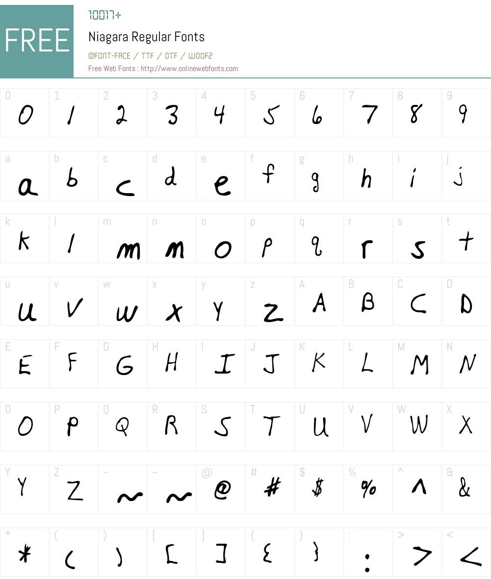 Niagara Font Screenshots