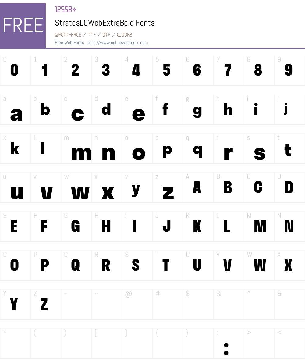 Stratos LC Web ExtraBold Font Screenshots