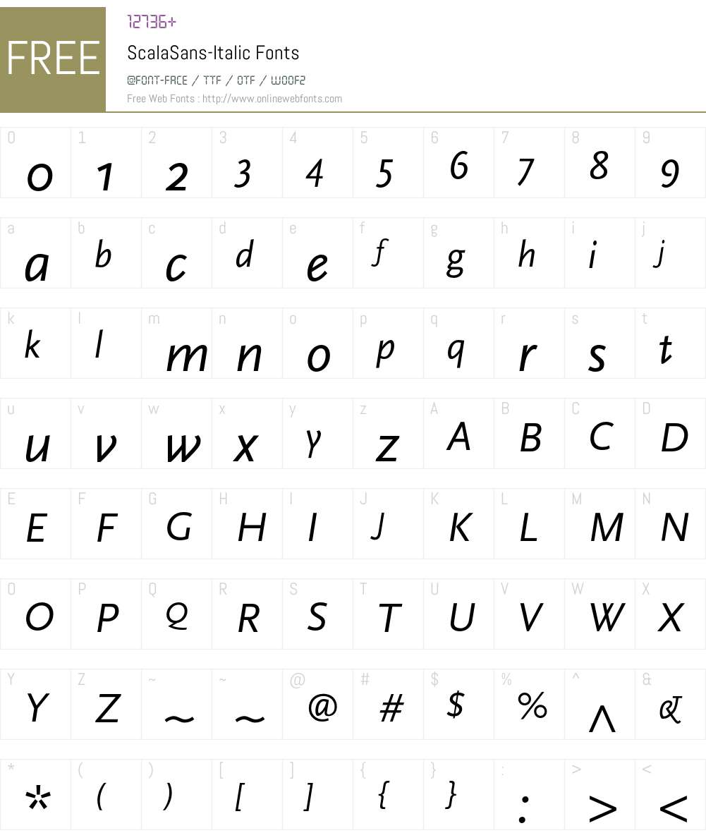 ScalaSans Font Screenshots
