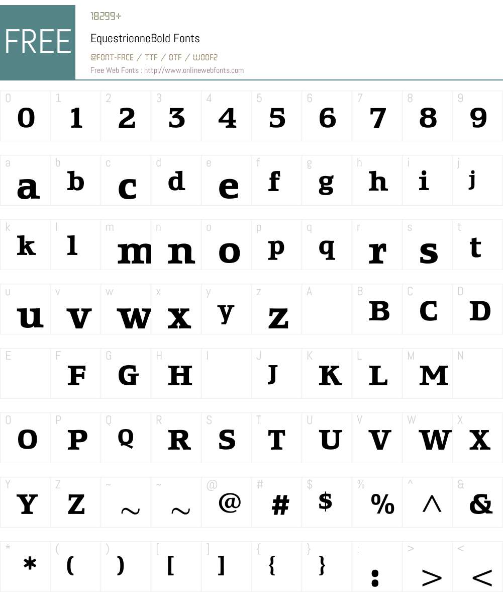 EquestrienneBold Font Screenshots
