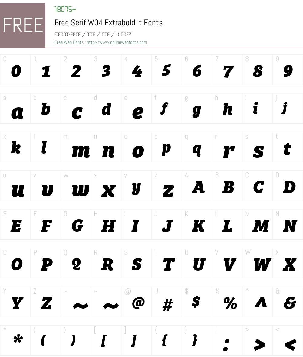 Bree Serif Font Screenshots