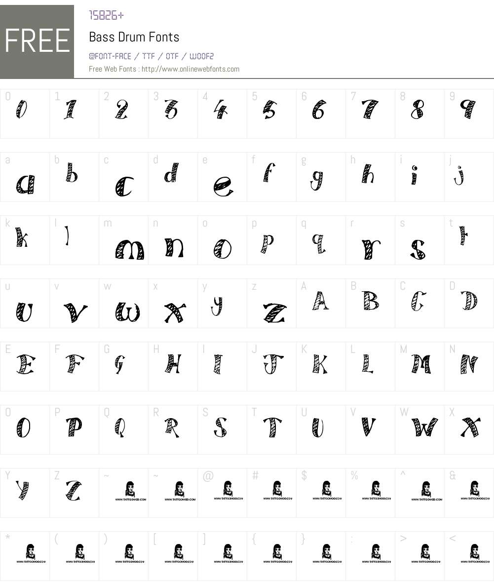 Bass Drum Font Screenshots