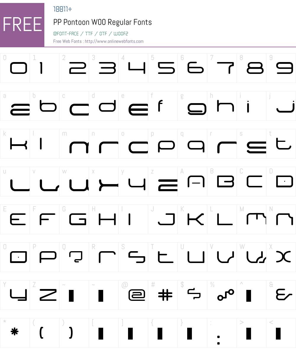 PPPontoonW00-Regular Font Screenshots