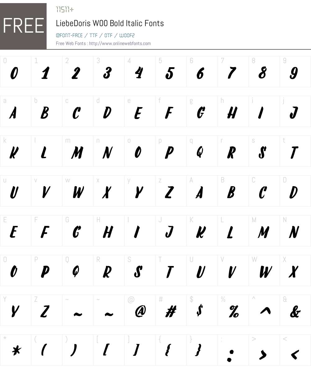 LiebeDoris Font Screenshots
