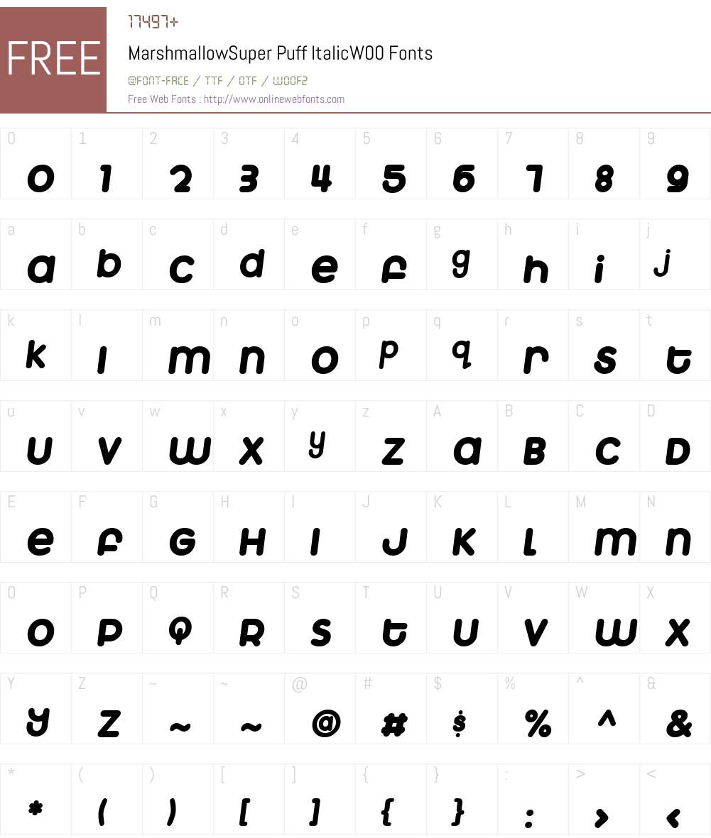 Marshmallow Font Screenshots