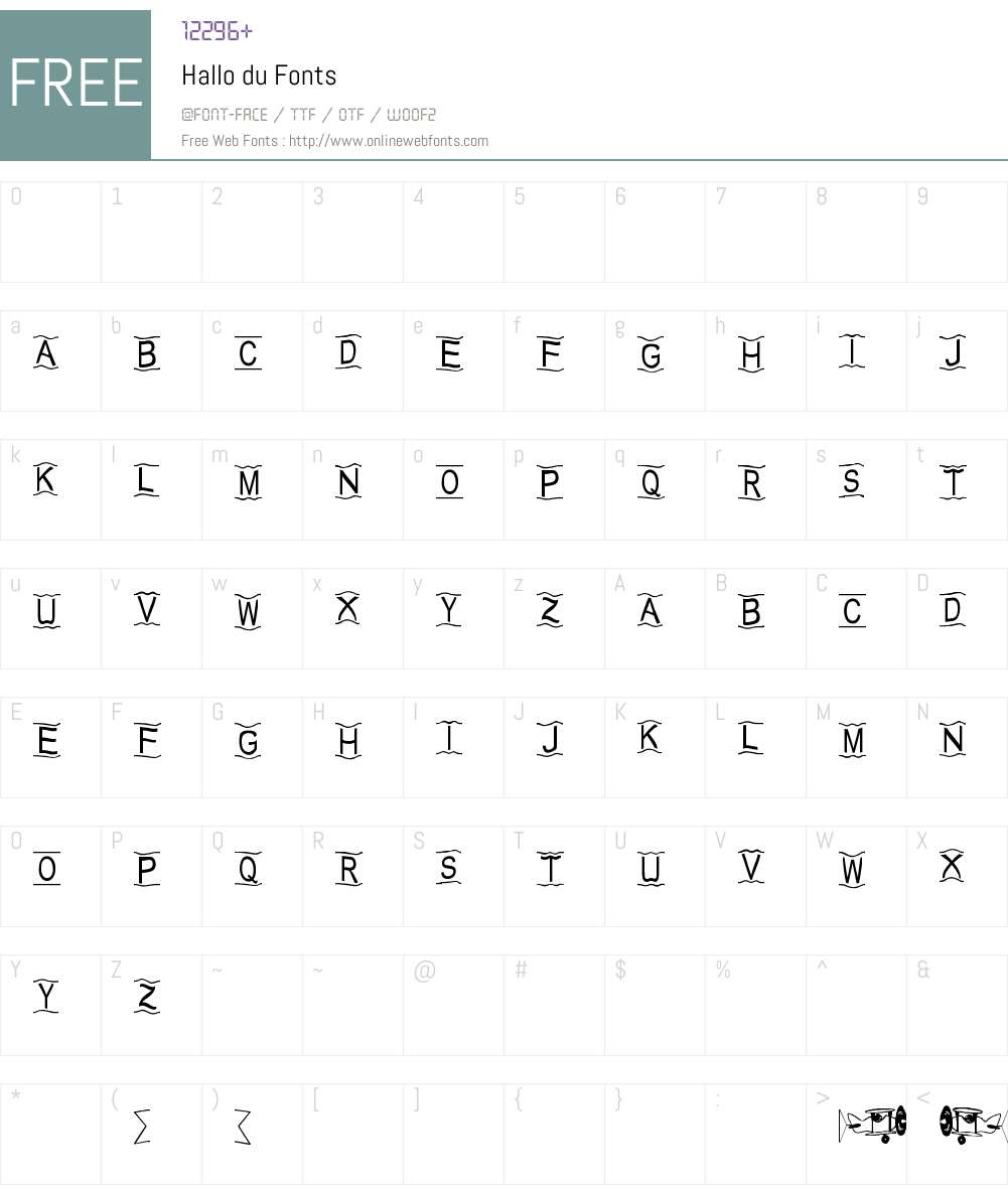 Hallo du Font Screenshots