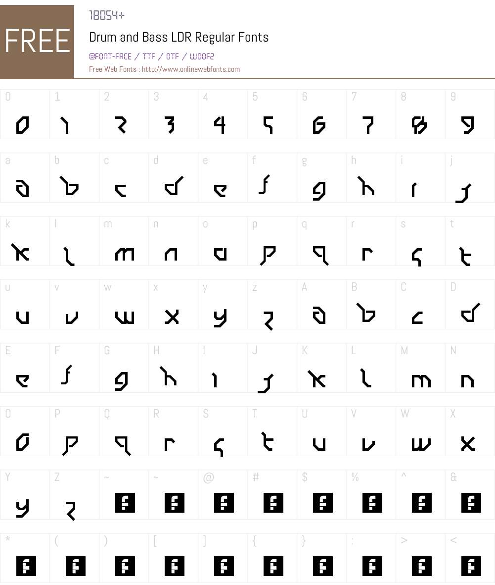 Drum and Bass LDR Font Screenshots