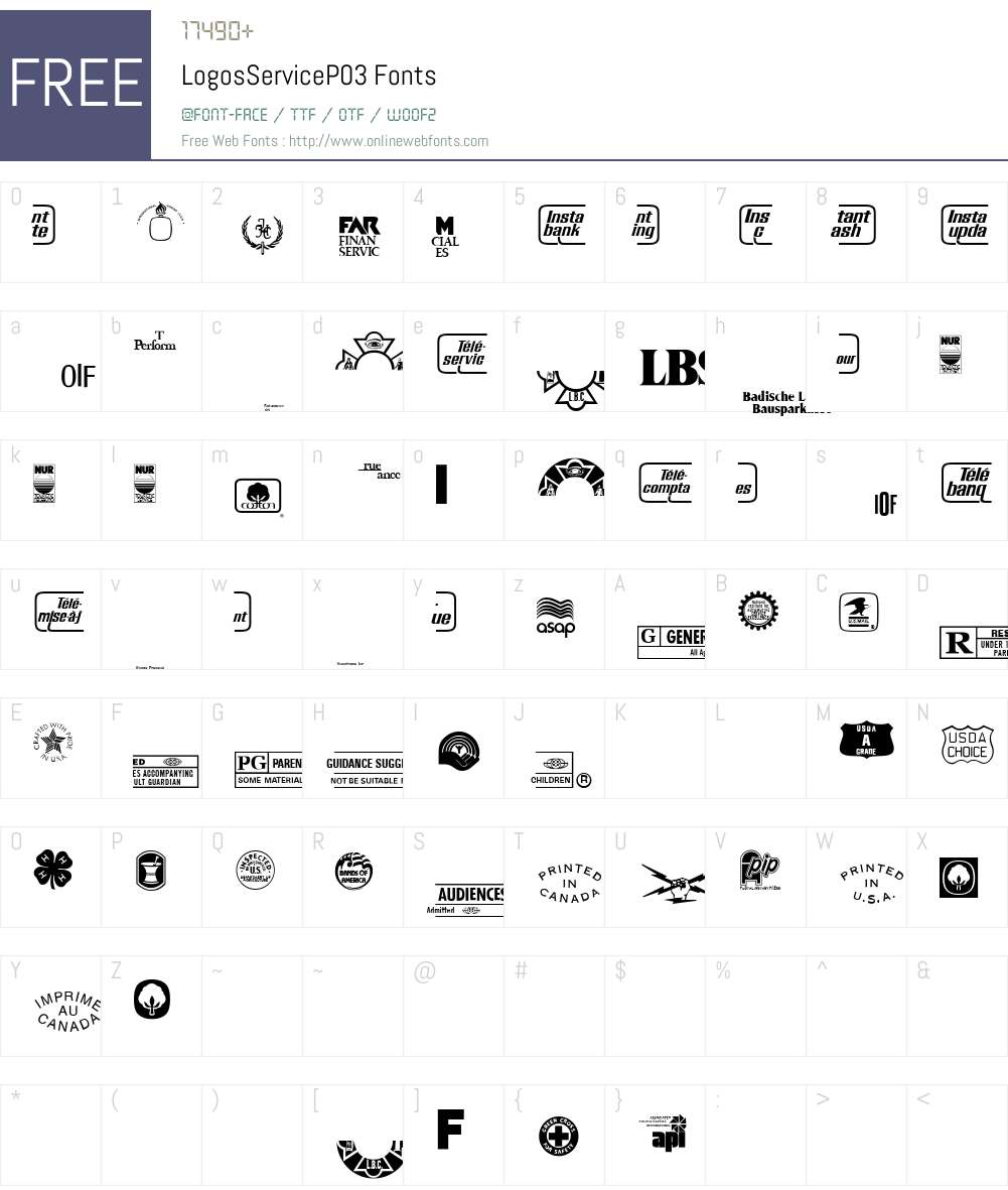 LogosServiceP03 Font Screenshots