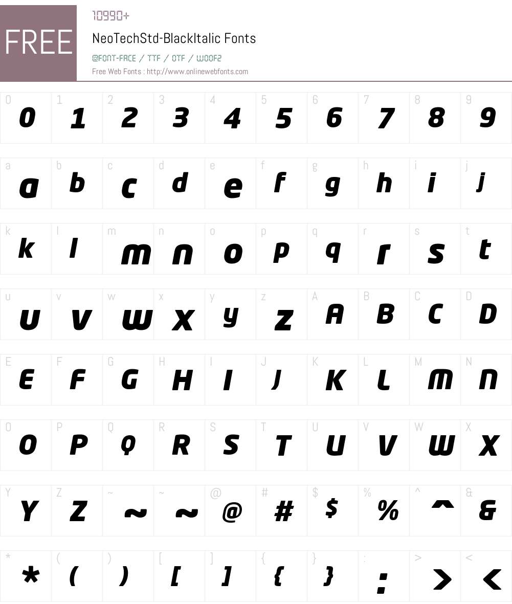 Neo Tech Std Black Font Screenshots