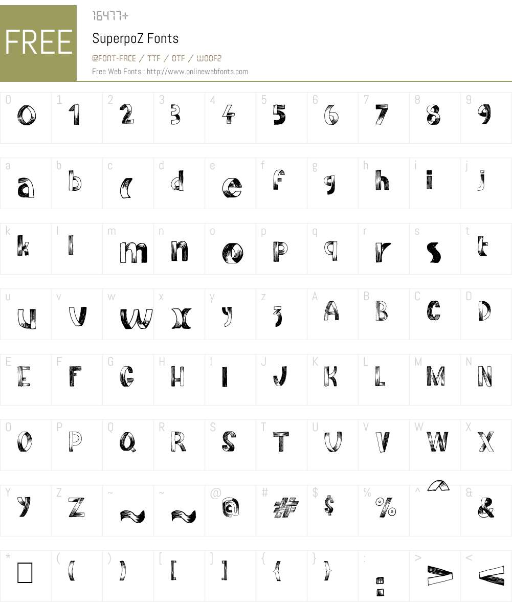 SuperpoZ Font Screenshots