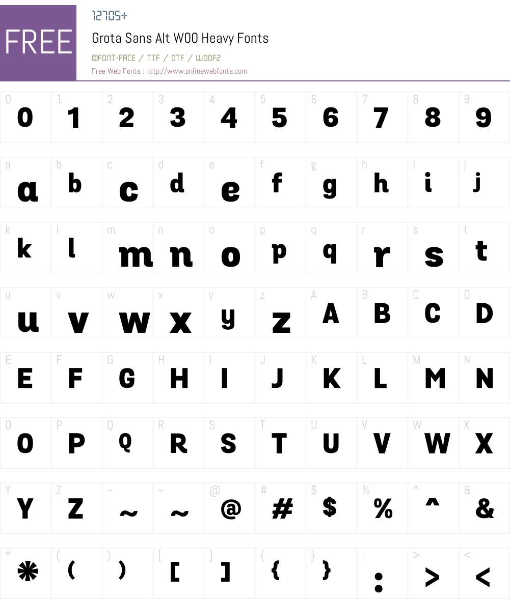 GrotaSansAltW00-Heavy Font Screenshots