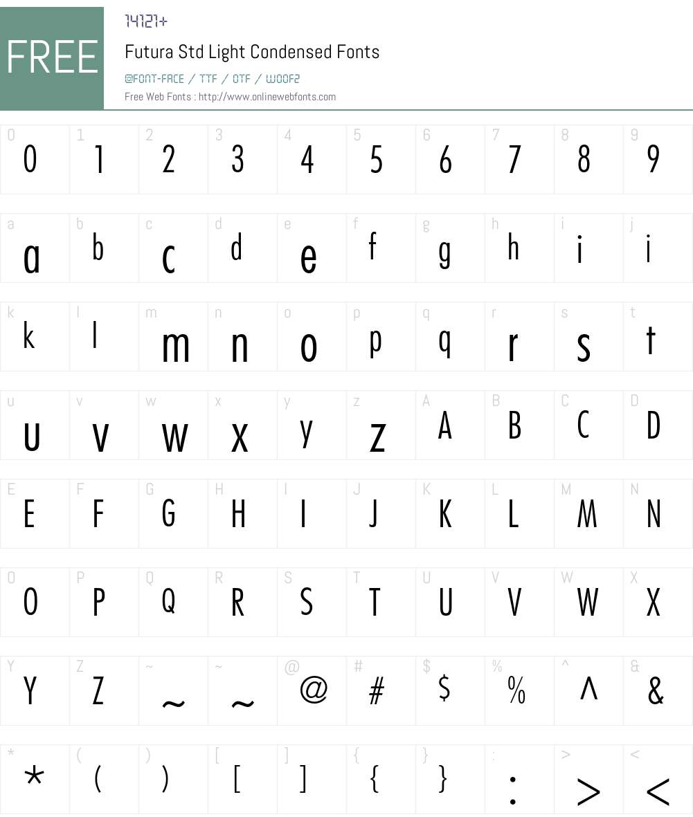 Futura Std Font Screenshots