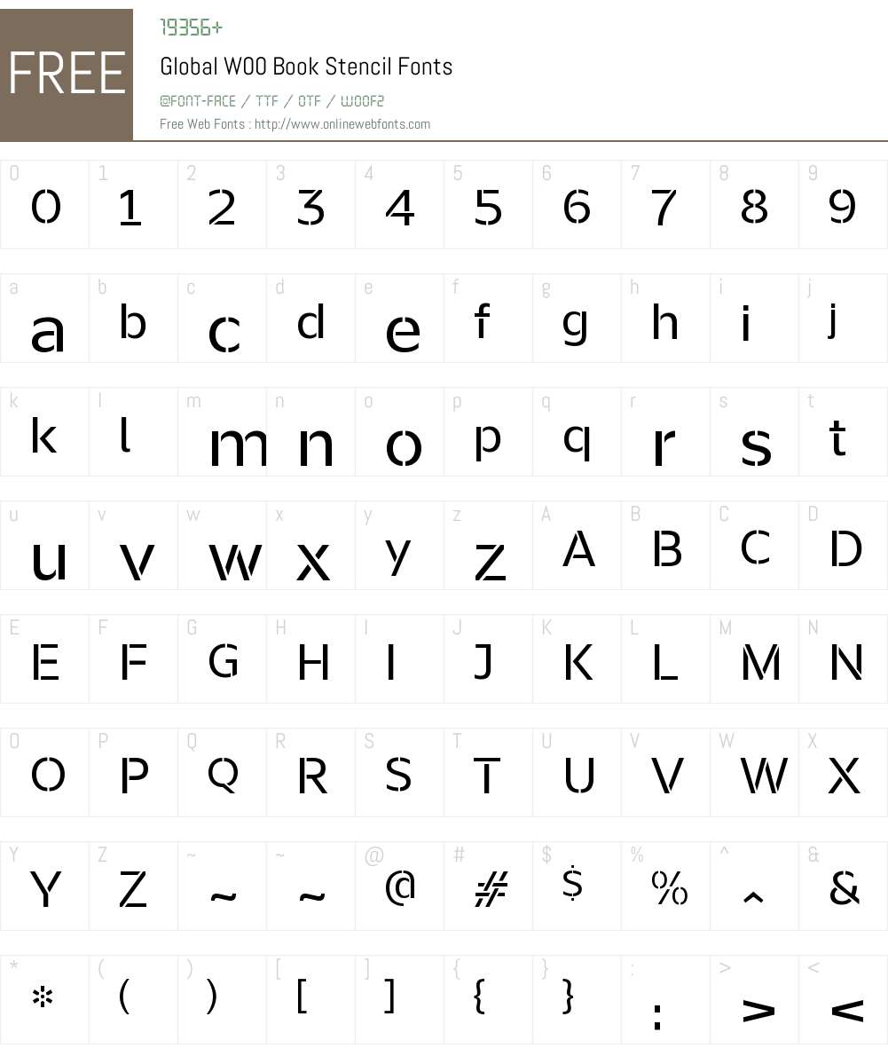 Global Font Screenshots