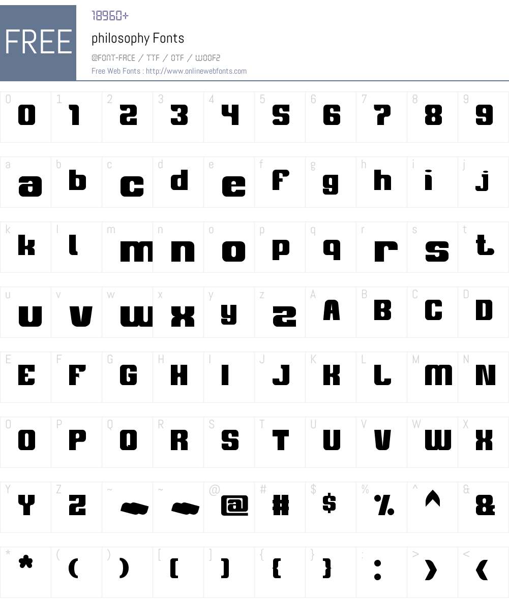 philosophy Font Screenshots