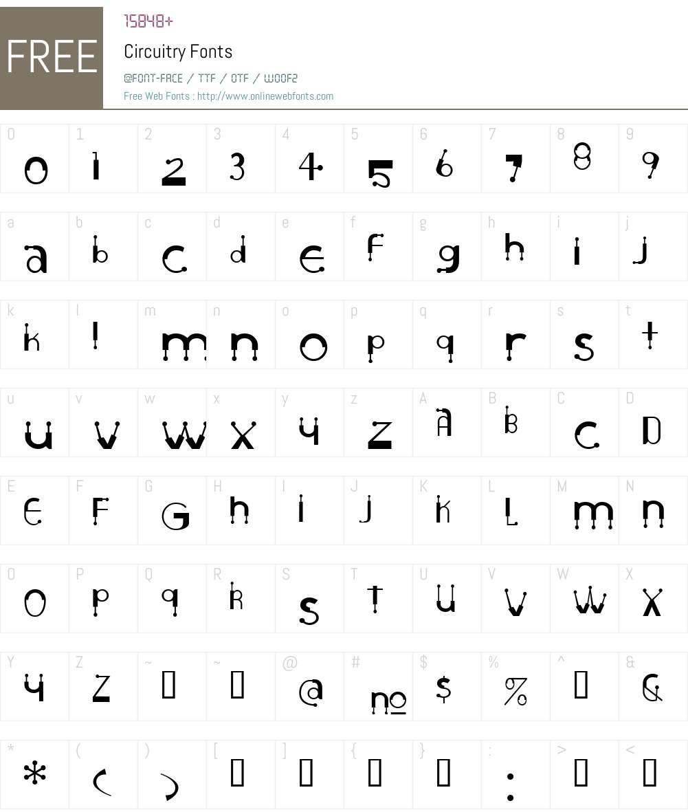 Circuitry Font Screenshots
