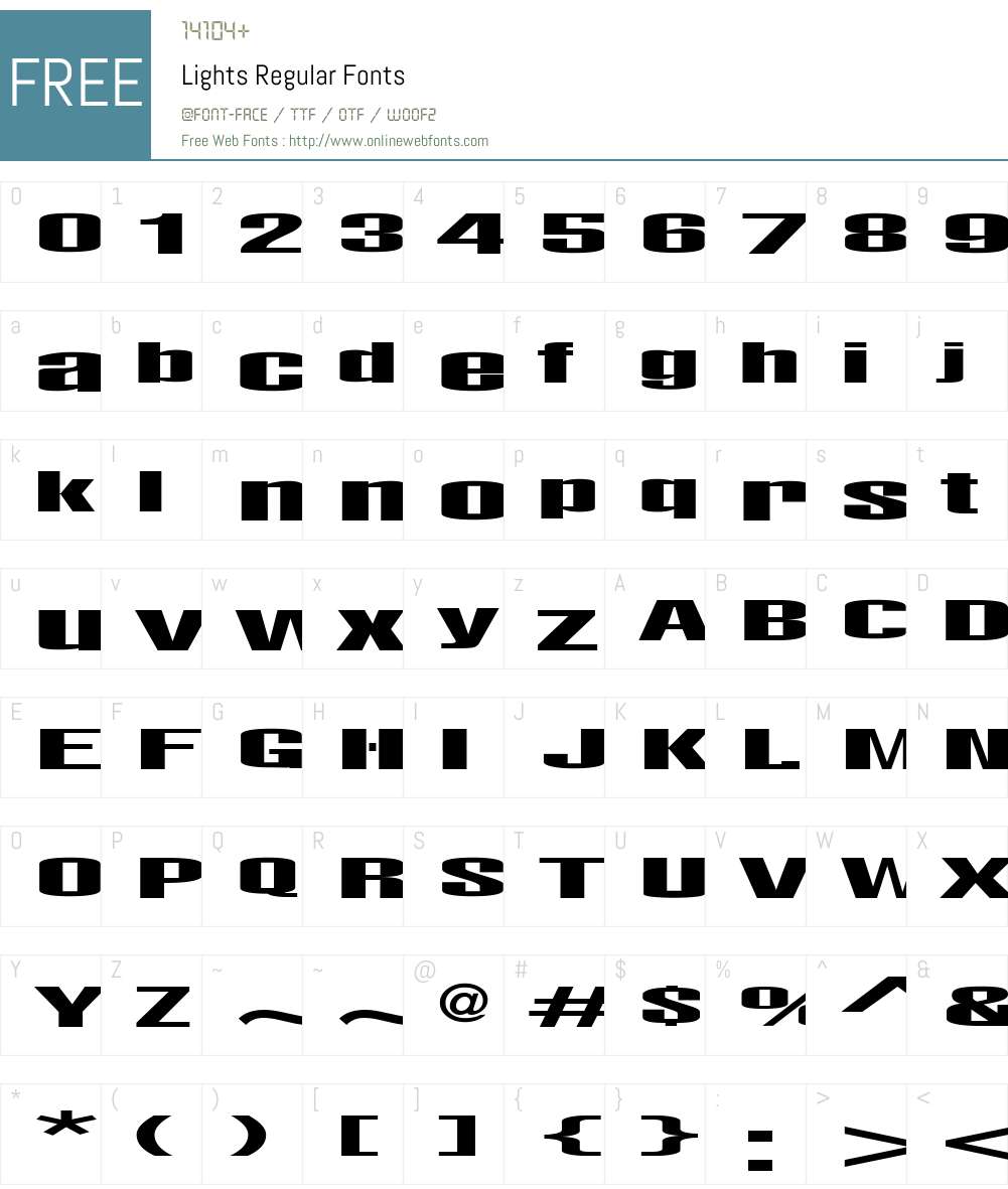 Lights Font Screenshots