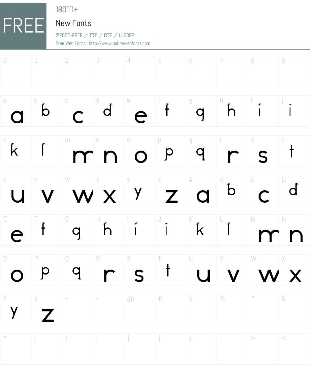 New Font Screenshots