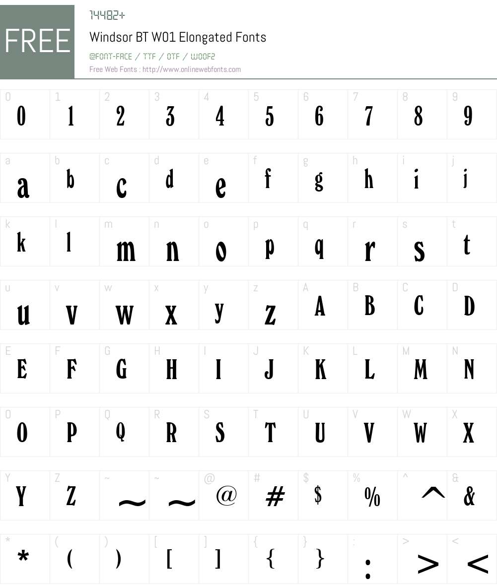WindsorBTW01-Elongated Font Screenshots