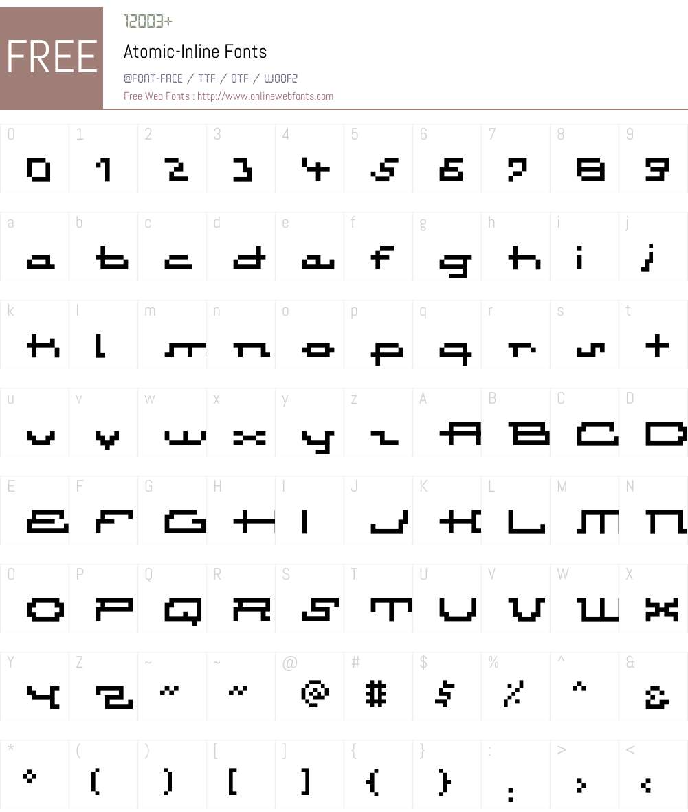 Atomic Font Screenshots
