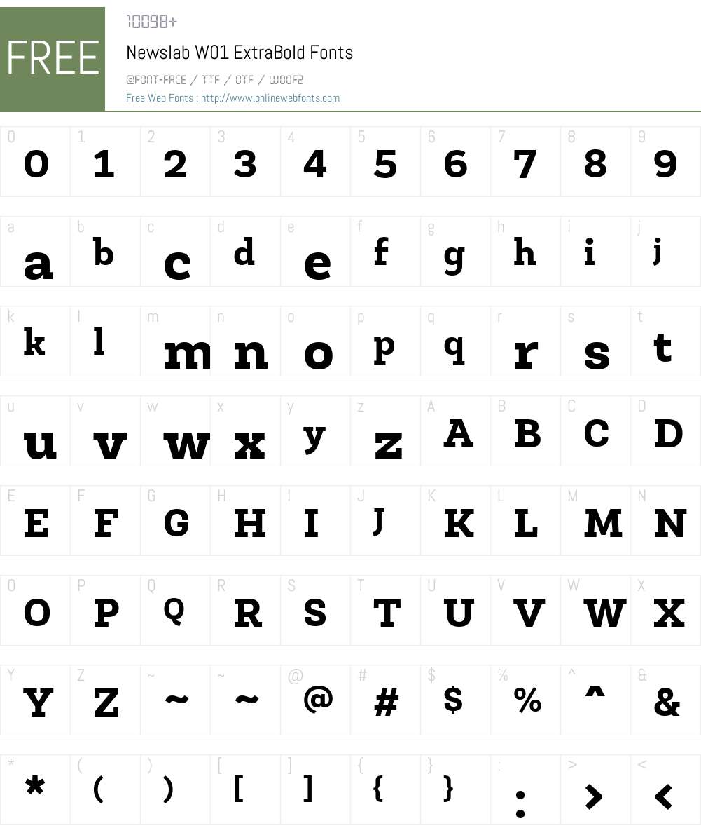 NewslabW01-ExtraBold Font Screenshots