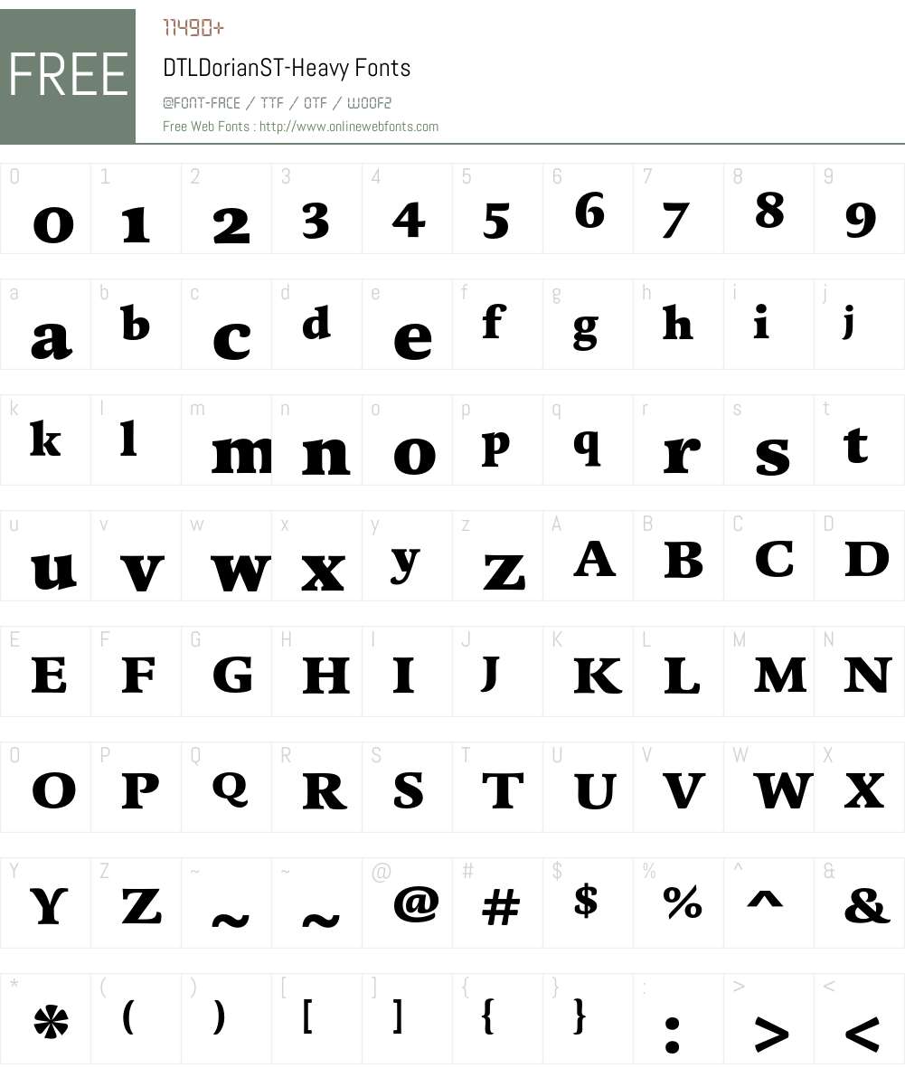 DTLDorianST Font Screenshots