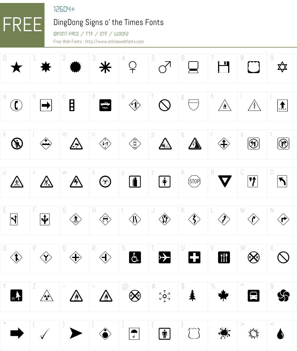 DingDongs Font Screenshots