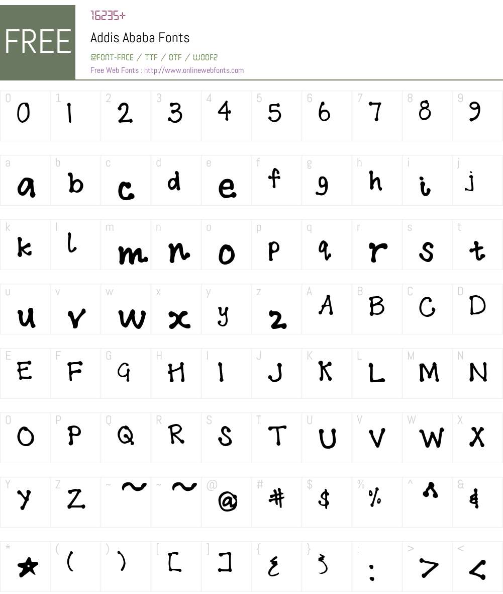 Addis Ababa Font Screenshots