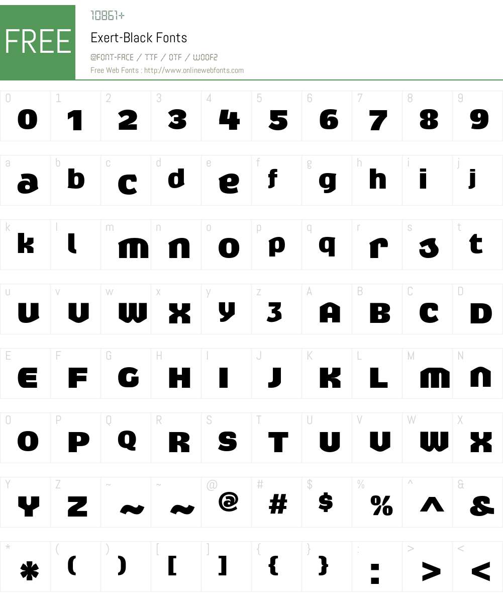 Exert Font Screenshots
