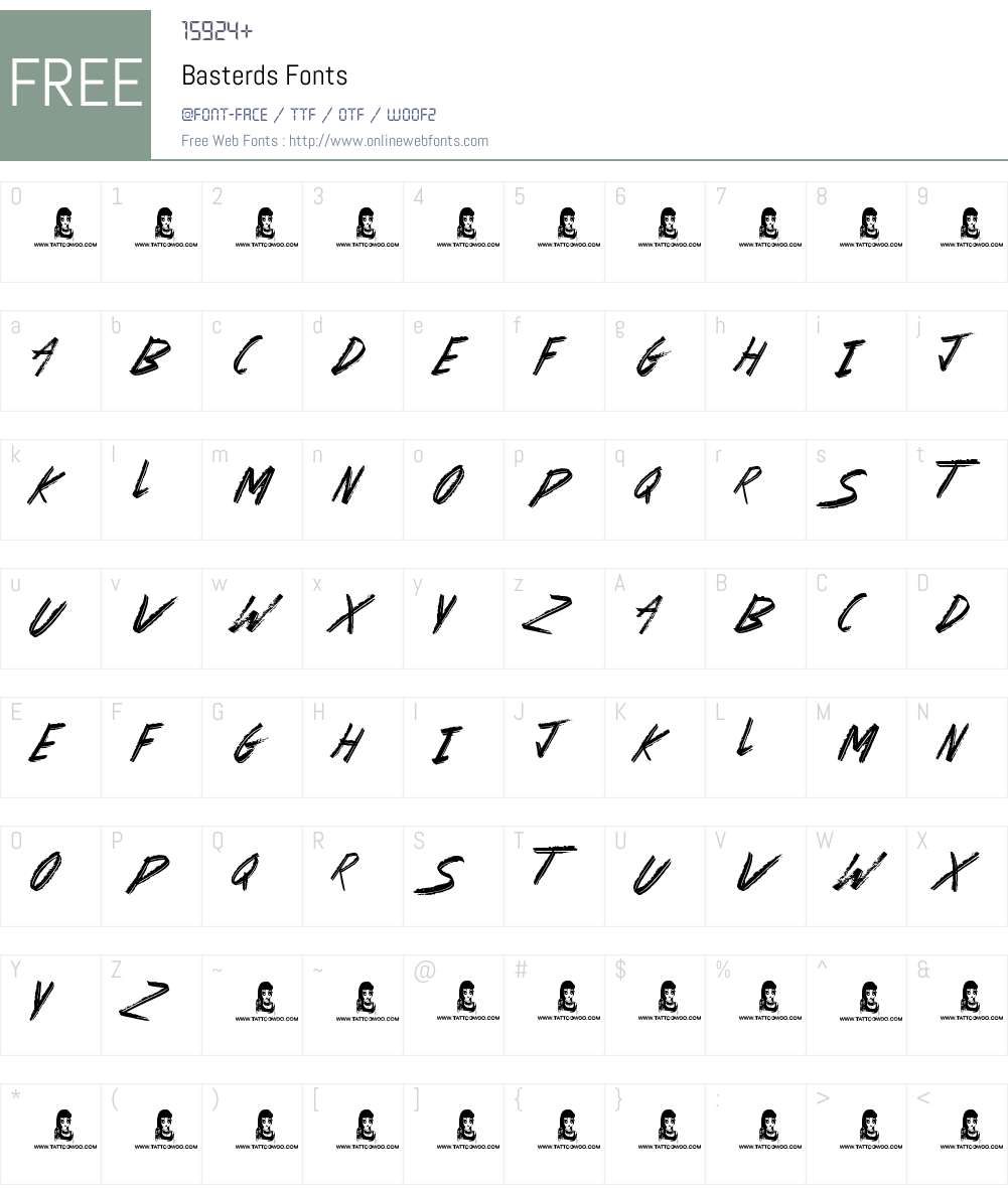 Basterds Font Screenshots