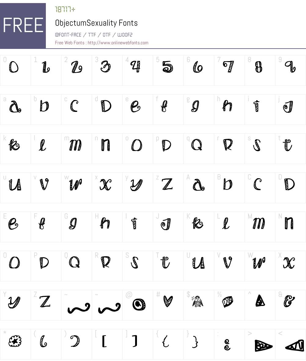 ObjectumSexuality Font Screenshots