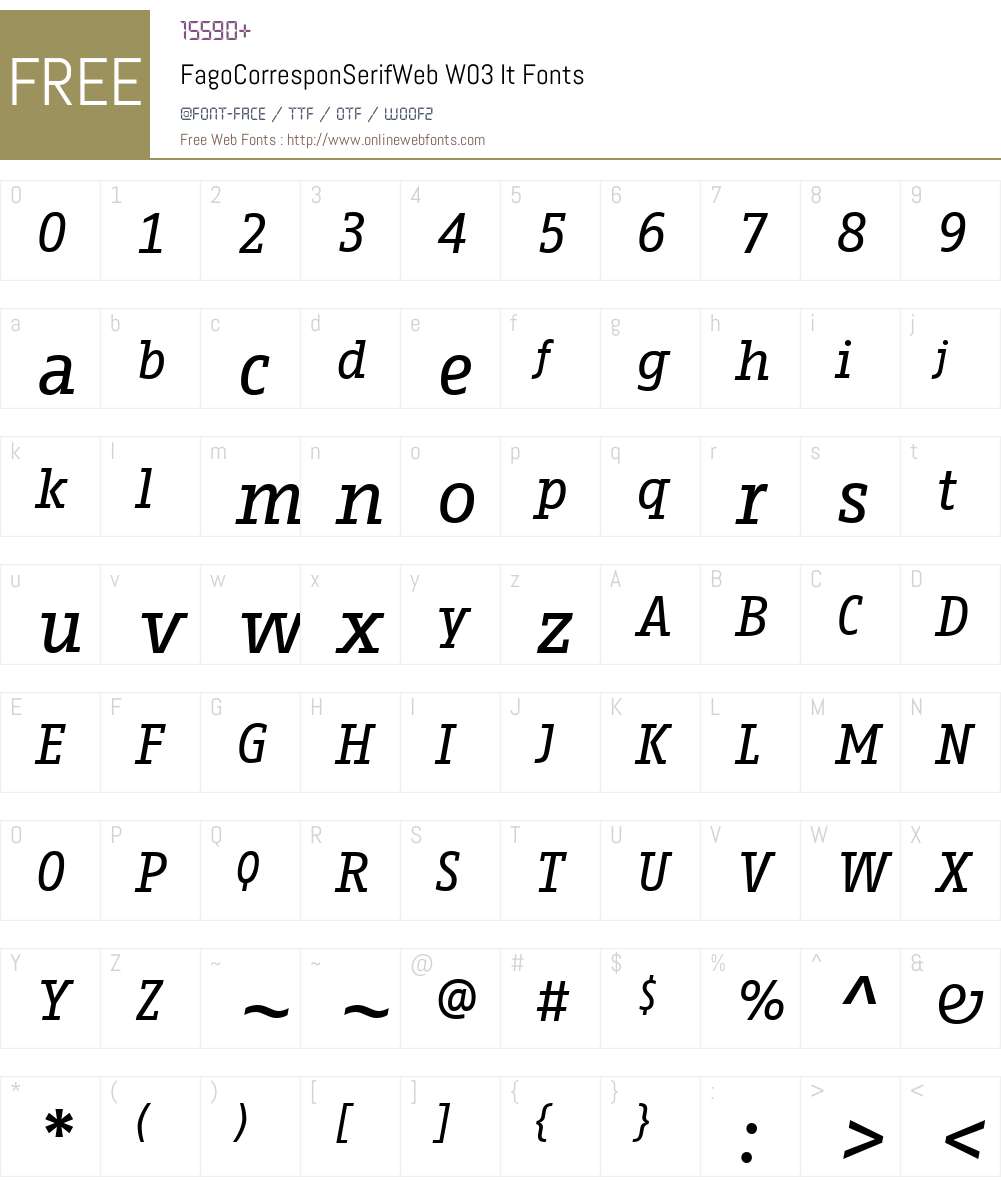 FF Fago Correspondence Serif Font Screenshots