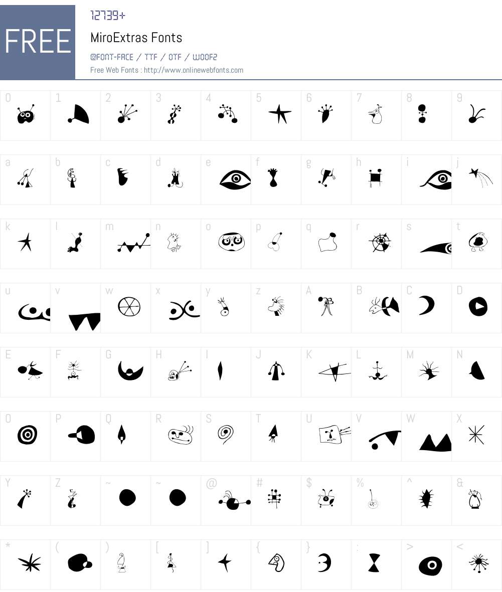 Miro Font Screenshots