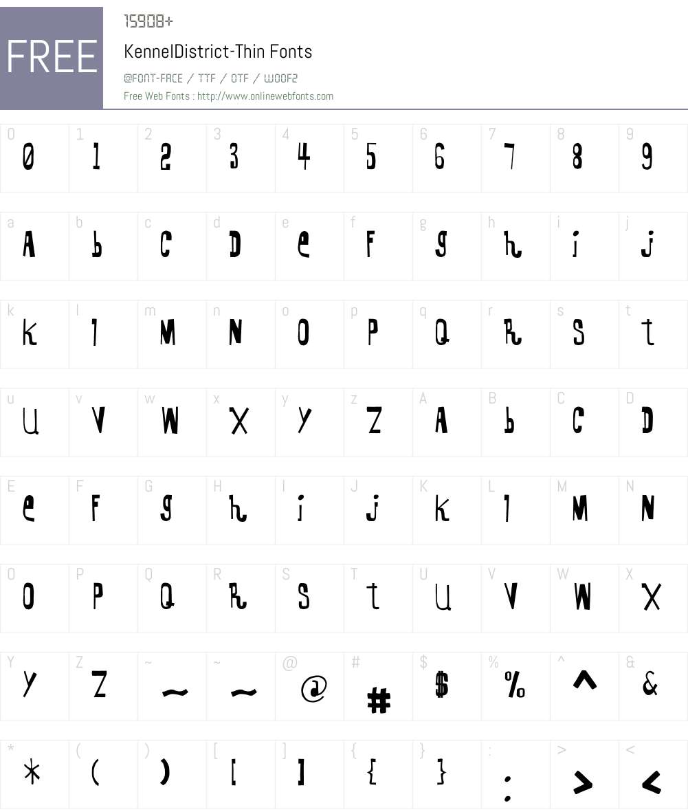 KennelDistrict Font Screenshots
