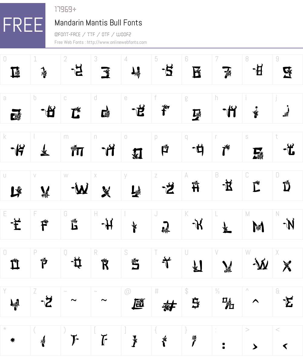 Mandarin Mantis Bull 1.002;Fontself Maker 3.5.8 Fonts Free Download ...