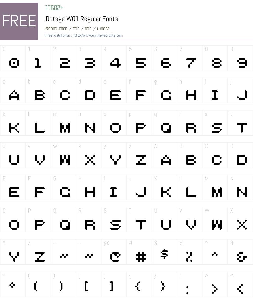 DotageW01-Regular Font Screenshots