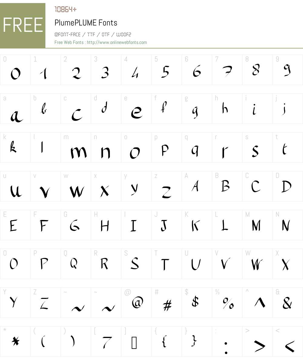 PlumePLUME Font Screenshots