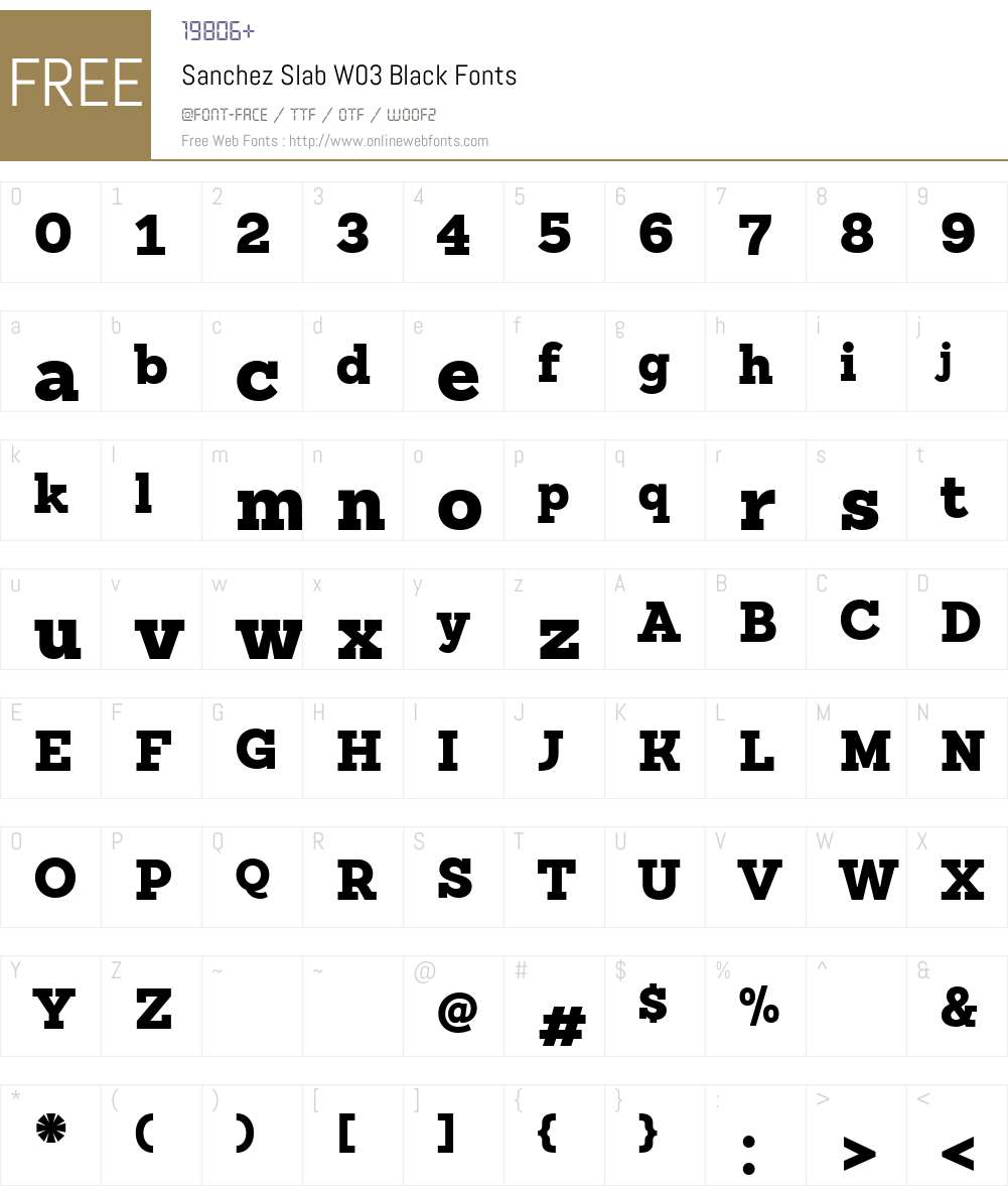 SanchezSlabW03-Black Font Screenshots