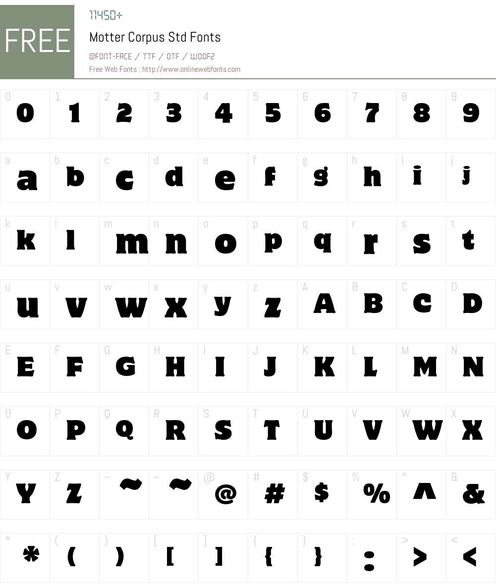 Motter Corpus Std Font Screenshots