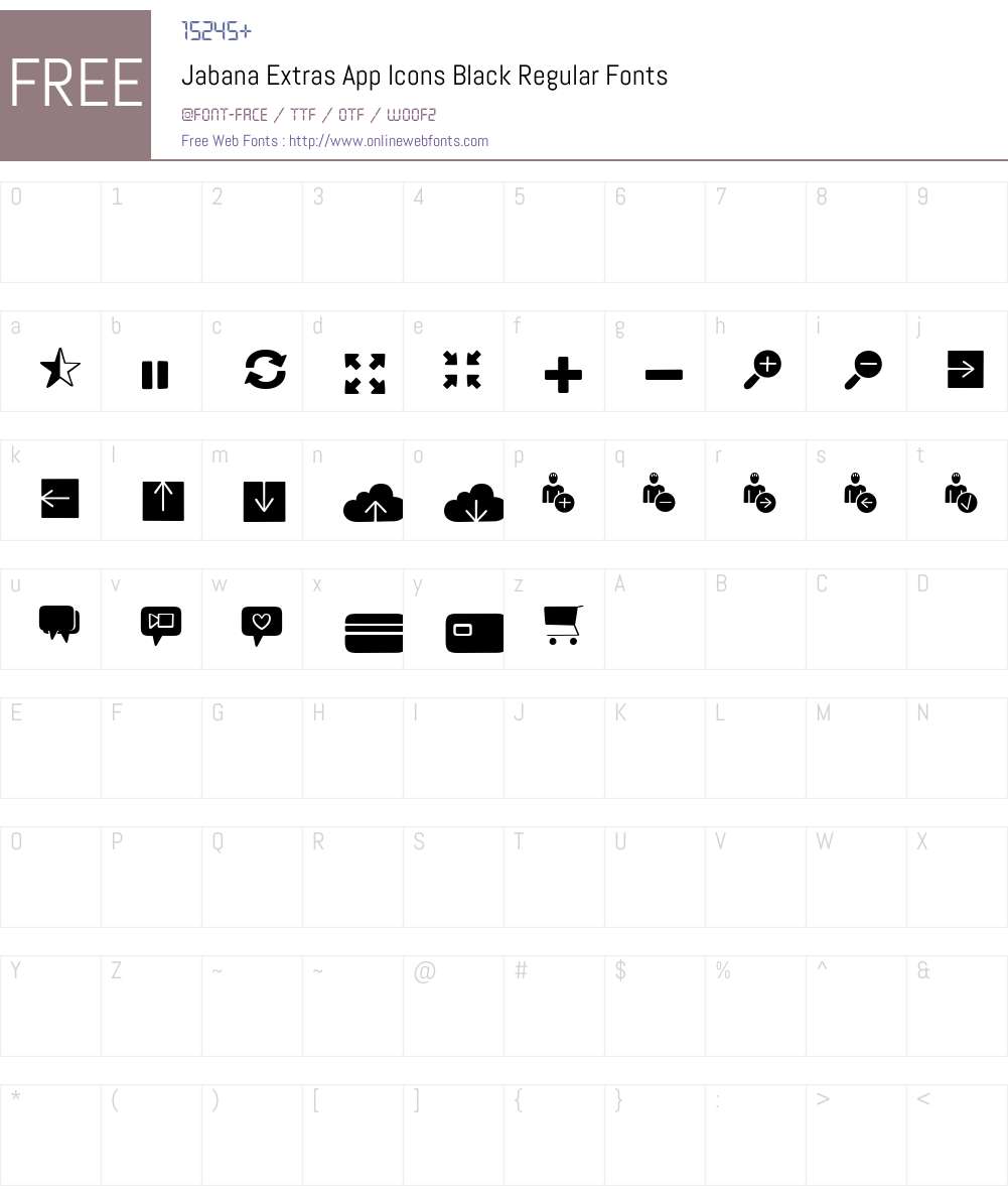 Jabana-Extras-App-Icons-Black Font Screenshots