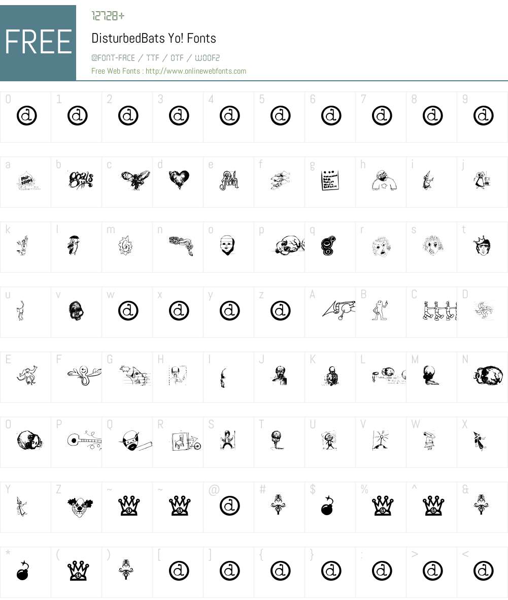 DisturbedBats Font Screenshots