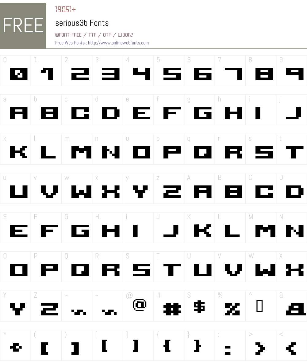 serious3b Font Screenshots