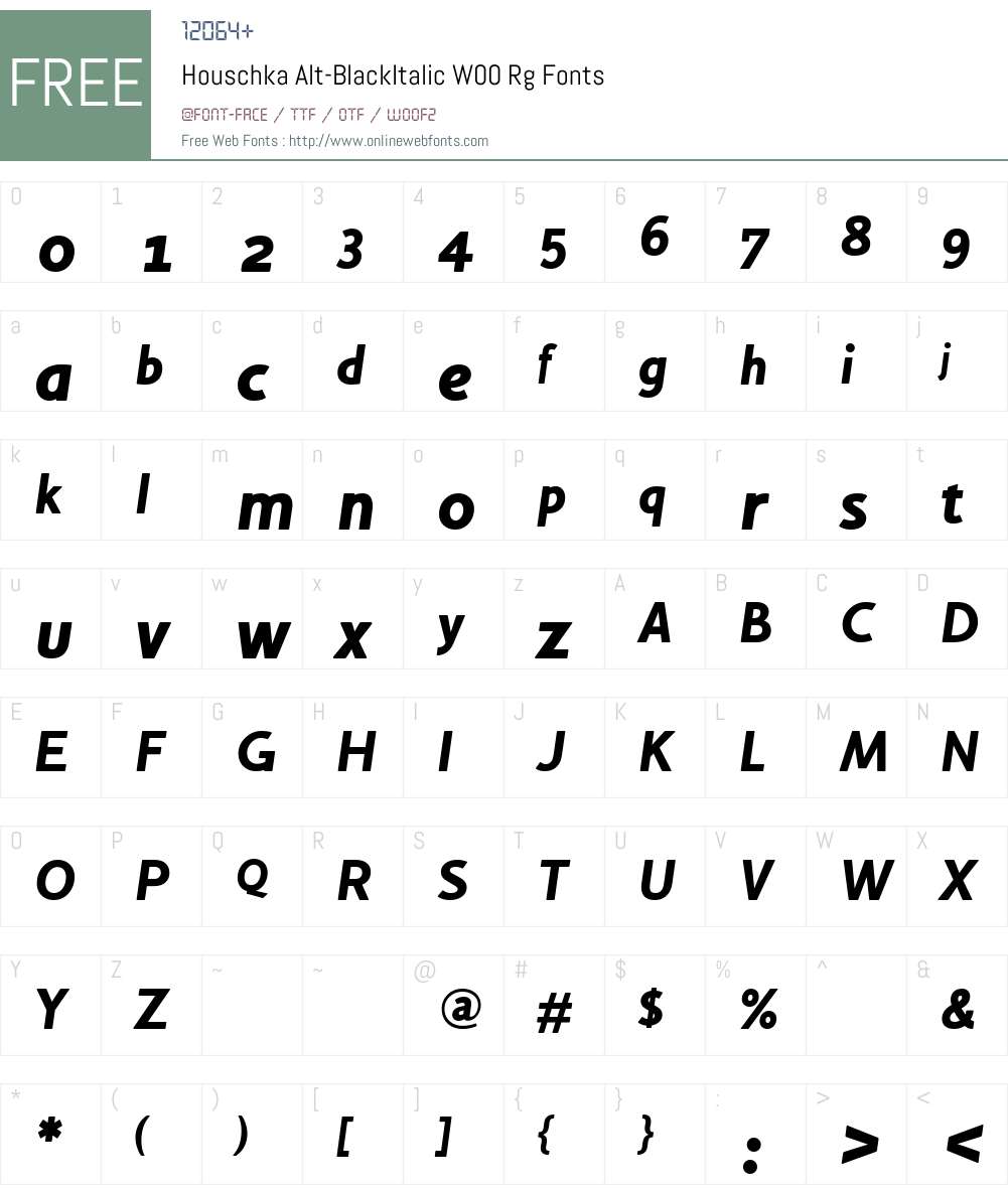 Houschka Alt Font Screenshots