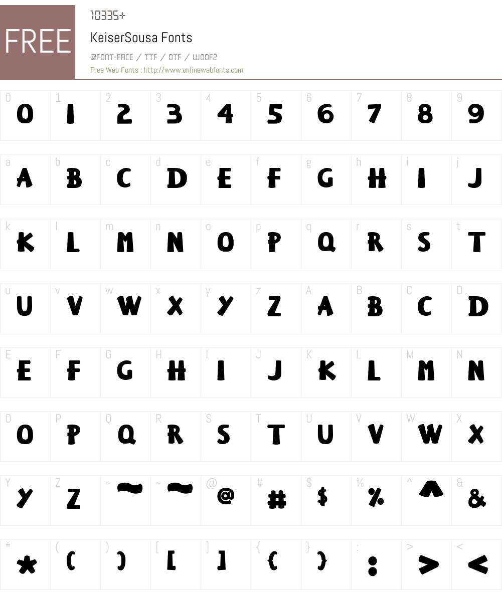 KeiserSousa Font Screenshots