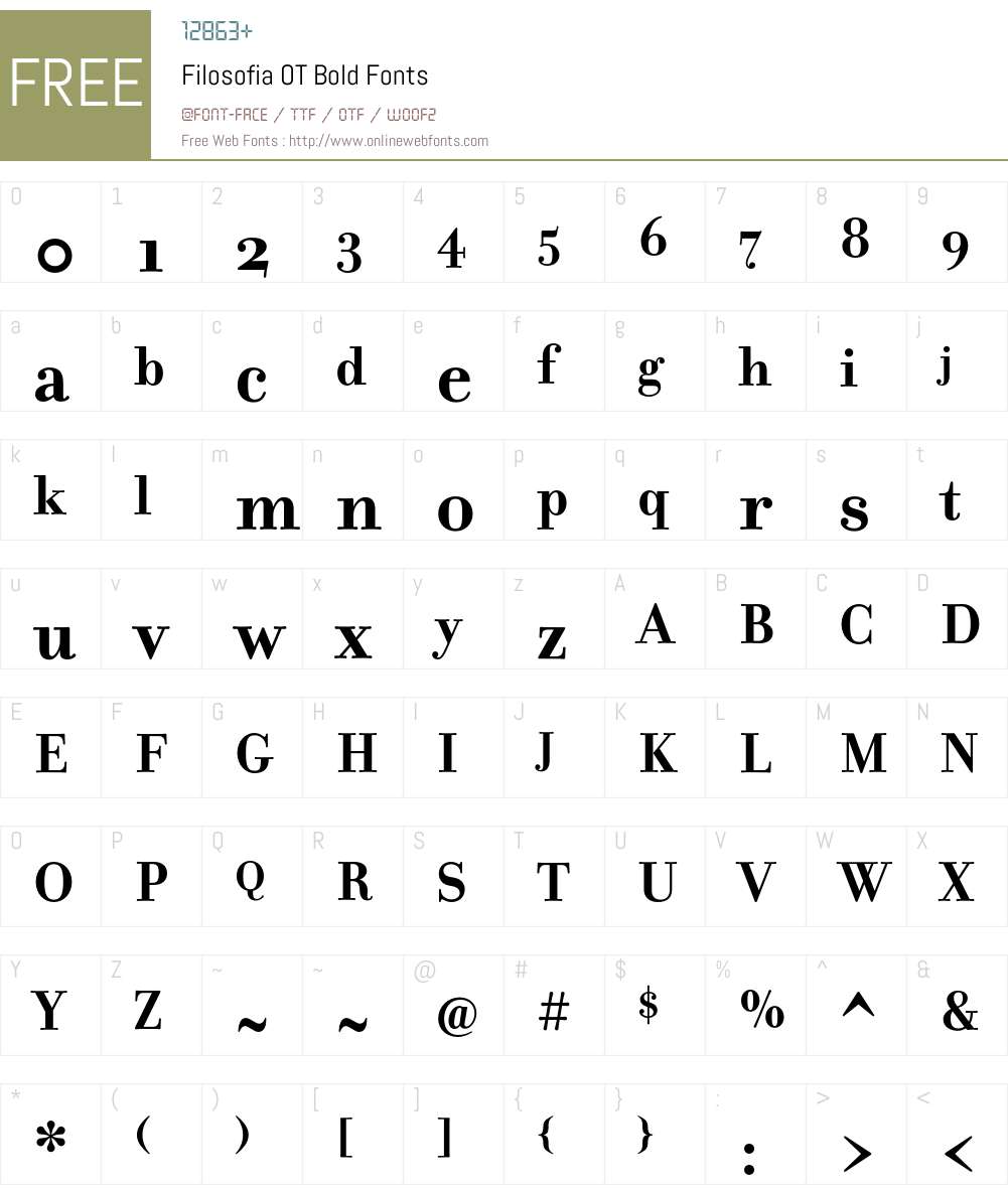 Filosofia OT Font Screenshots