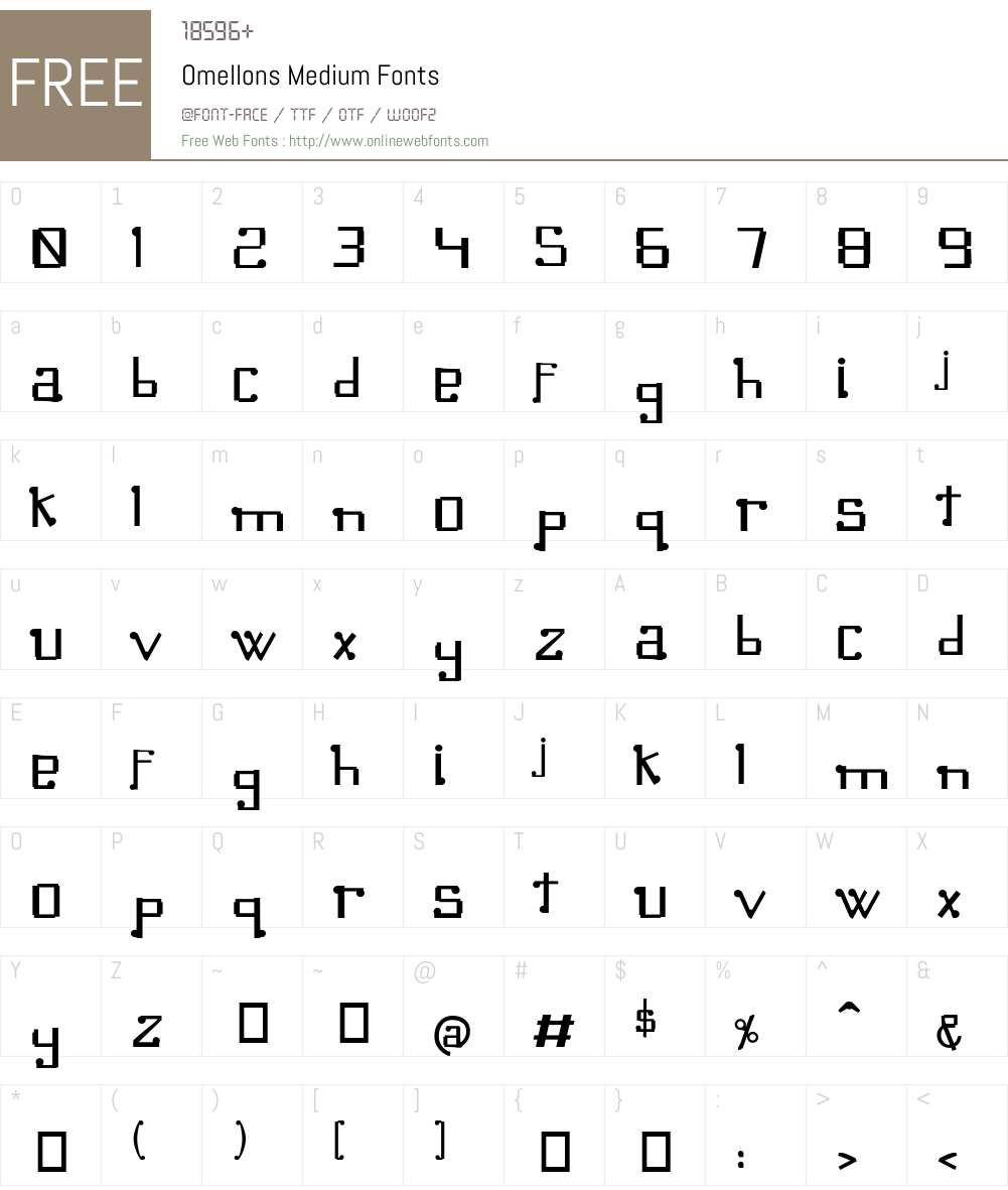 Omellons Font Screenshots