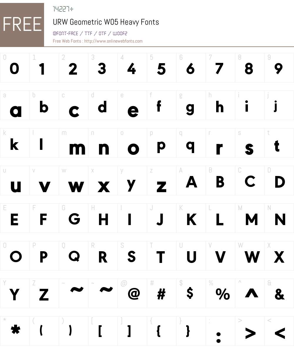 URW Geometric Font Screenshots