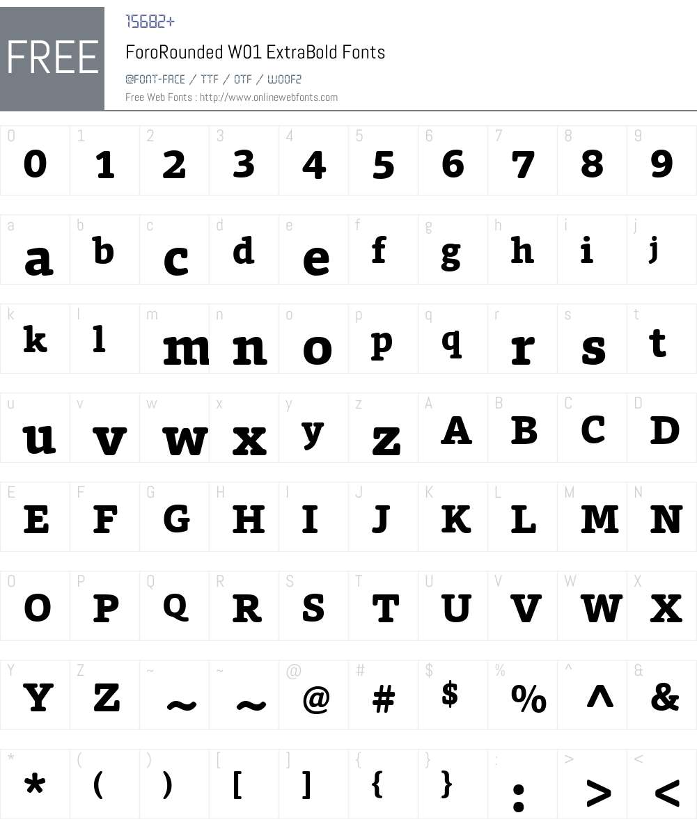 ForoRoundedW01-ExtraBold Font Screenshots