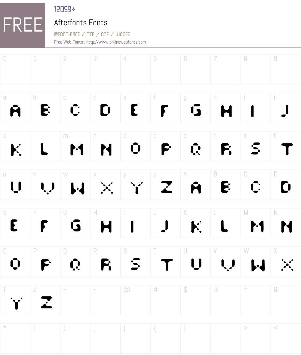 Afterfonts Font Screenshots